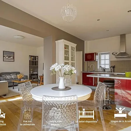 Apartment Apt Triplex Spacieux Et Lumineux Plein Centre Face Cathedrale Proche Omaha Beach Bayeux